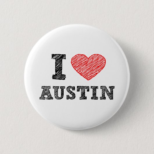 I Liebe Austin Button (Vorderseite)