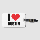 I Liebe Austin Gepäckanhänger (Vorderseite (Horizontal))