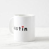 I Liebe Austin Kaffeetasse (Vorderseite Links)