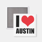 I Liebe Austin Magnet (Vorderseite/Rückseite)