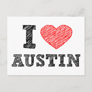 I Liebe Austin Postkarte