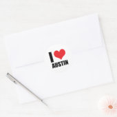 I Liebe Austin Runder Aufkleber (Umschlag)