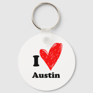 I Liebe Austin Schlüsselanhänger