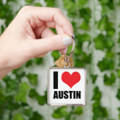I Liebe Austin Schlüsselanhänger (Hand)