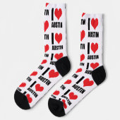 I Liebe Austin Socken (Linkes Detail)