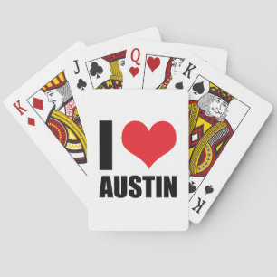 I Liebe Austin Spielkarten