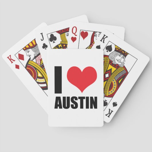 I Liebe Austin Spielkarten (Rückseite)