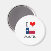 I Liebe Austin Texas Magnet (Vorderseite/Rückseite)