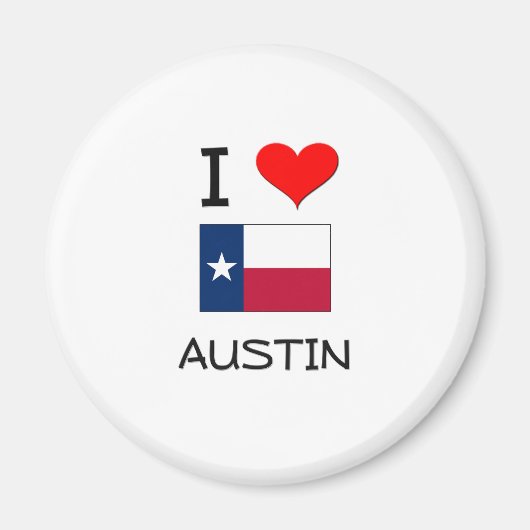 I Liebe Austin Texas Magnet (Vorne)