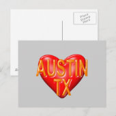 I Liebe Austin Texas Postkarte (Vorne/Hinten)