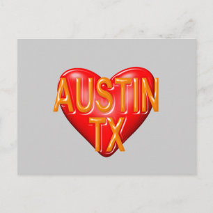 I Liebe Austin Texas Postkarte