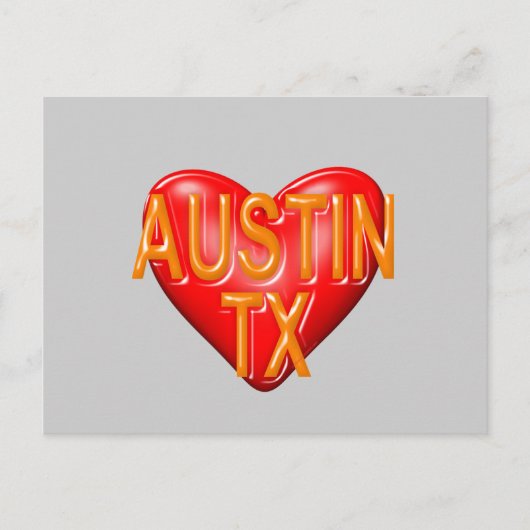 I Liebe Austin Texas Postkarte (Vorderseite)