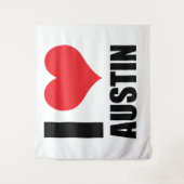 I Liebe Austin Wandteppich (Vorderseite)