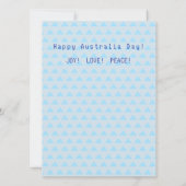 "I LIEBE AUSTRALIA" Australien Tag 26. Januar Einladung (Rückseite)