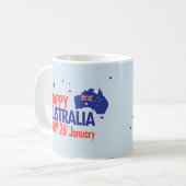 "I LIEBE AUSTRALIA" Australien Tag 26. Januar Kaffeetasse (Vorderseite Links)