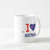 "I LIEBE AUSTRALIA" Australien Tag 26. Januar Kaffeetasse (VorderseiteRechts)