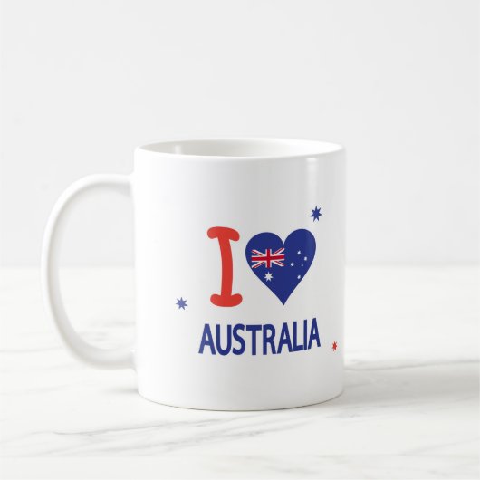 "I LIEBE AUSTRALIA" Australien Tag 26. Januar Kaffeetasse (Links)