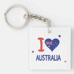 "I LIEBE AUSTRALIA" Australien Tag 26. Januar Schlüsselanhänger