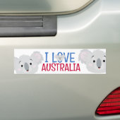 I Liebe Australia Gray Koala Bear Autoaufkleber (Auf Auto)