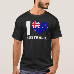 I Liebe Australia Herzenflagge Australien T-Shirt