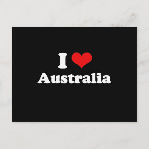 I Liebe Australia Tshirt Postkarte