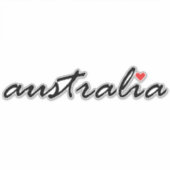 I Liebe Australien Aufkleber (Vorderseite)