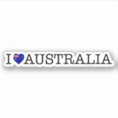 I Liebe Australien Aufkleber (Vorderseite)