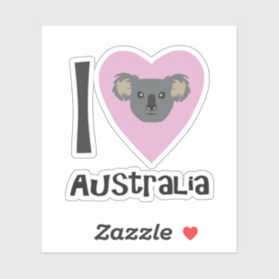 I Liebe Australien Aufkleber