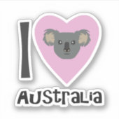 I Liebe Australien Aufkleber (Vorderseite)