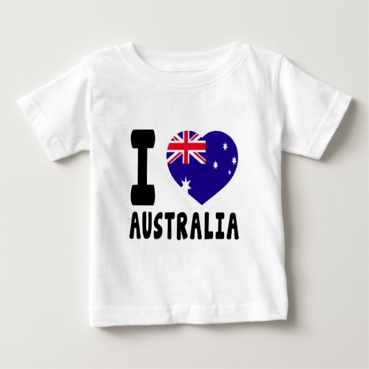 I Liebe Australien Baby T-shirt (Vorderseite)
