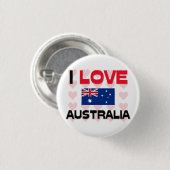 I Liebe Australien Button (Vorne & Hinten)