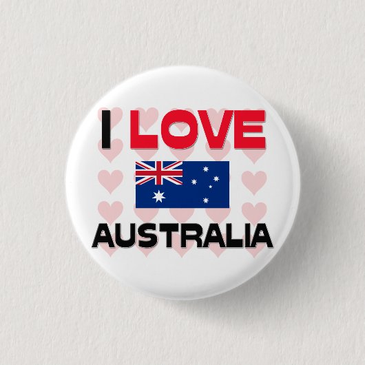 I Liebe Australien Button (Vorderseite)