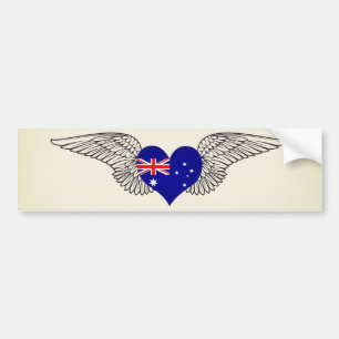 I Liebe Australien - Flügel Autoaufkleber