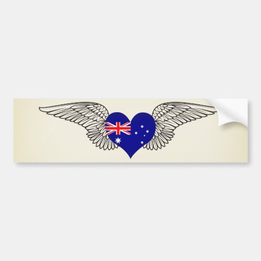 I Liebe Australien - Flügel Autoaufkleber (Vorne)