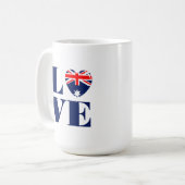 I Liebe Australien Kaffeetasse (Vorderseite Links)