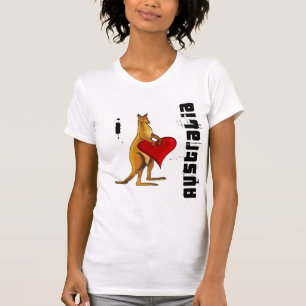 I Liebe Australien - Känguruherzentwurf T-Shirt