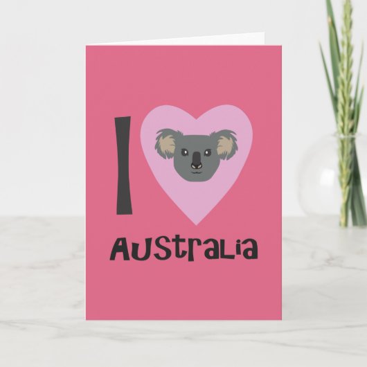 I Liebe Australien Karte (Vorderseite)