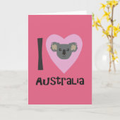 I Liebe Australien Karte (Gelbe Blume)