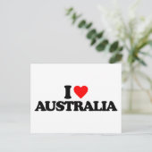 I LIEBE AUSTRALIEN POSTKARTE (Stehend Vorderseite)