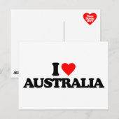 I LIEBE AUSTRALIEN POSTKARTE (Vorne/Hinten)