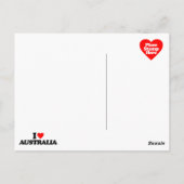 I LIEBE AUSTRALIEN POSTKARTE (Rückseite)