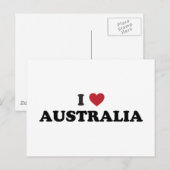 I Liebe Australien Postkarte (Vorne/Hinten)