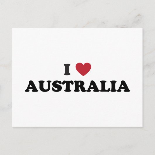 I Liebe Australien Postkarte (Vorderseite)