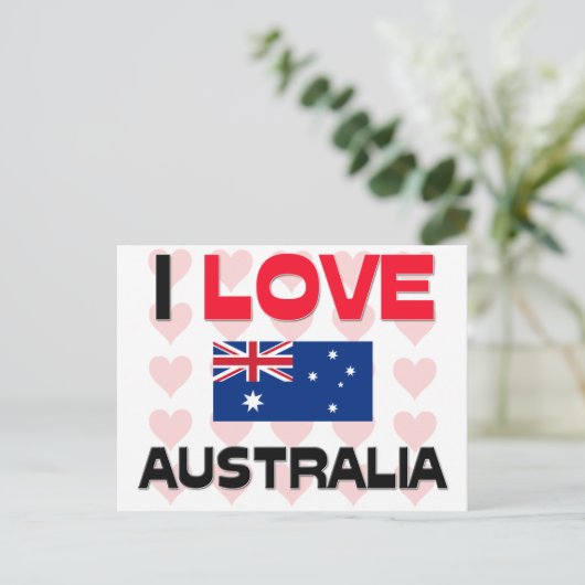 I Liebe Australien Postkarte (Stehend Vorderseite)