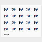 I Liebe Australien Runder Aufkleber (Blatt)
