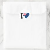 I Liebe Australien Runder Aufkleber (Tasche)