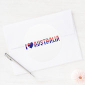 I Liebe Australien Runder Aufkleber (Umschlag)