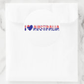 I Liebe Australien Runder Aufkleber (Tasche)