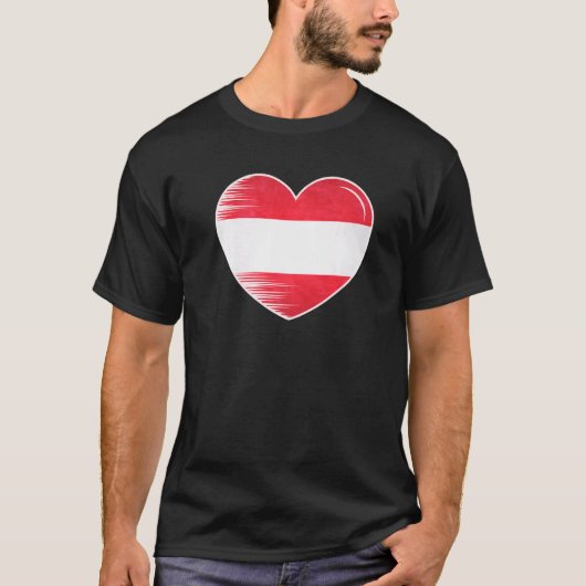 I Liebe Austria My Zuhause My Country Heart Austri T-Shirt (Vorderseite)