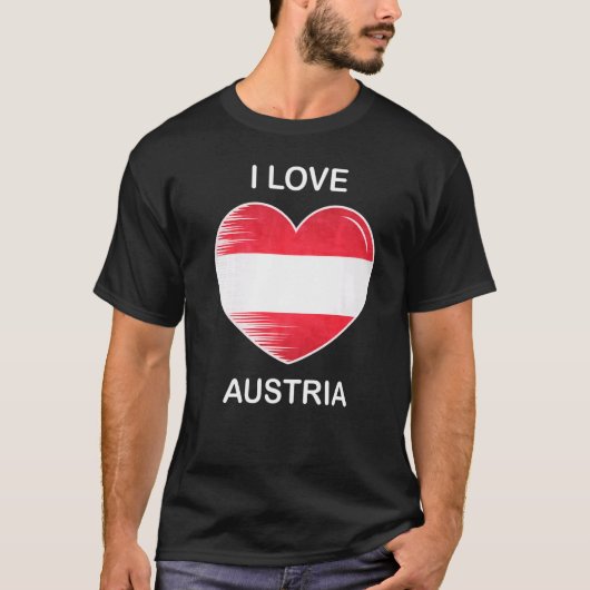 I Liebe Austria My Zuhause My Country Heart Austri T-Shirt (Vorderseite)